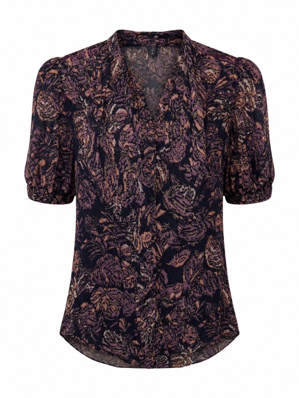 Aritzia T Babaton black floral silk top, XS